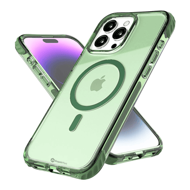 iPhone 15 Plus Compatible Case Cover With Transparent Echo Wave Design - Clear Green